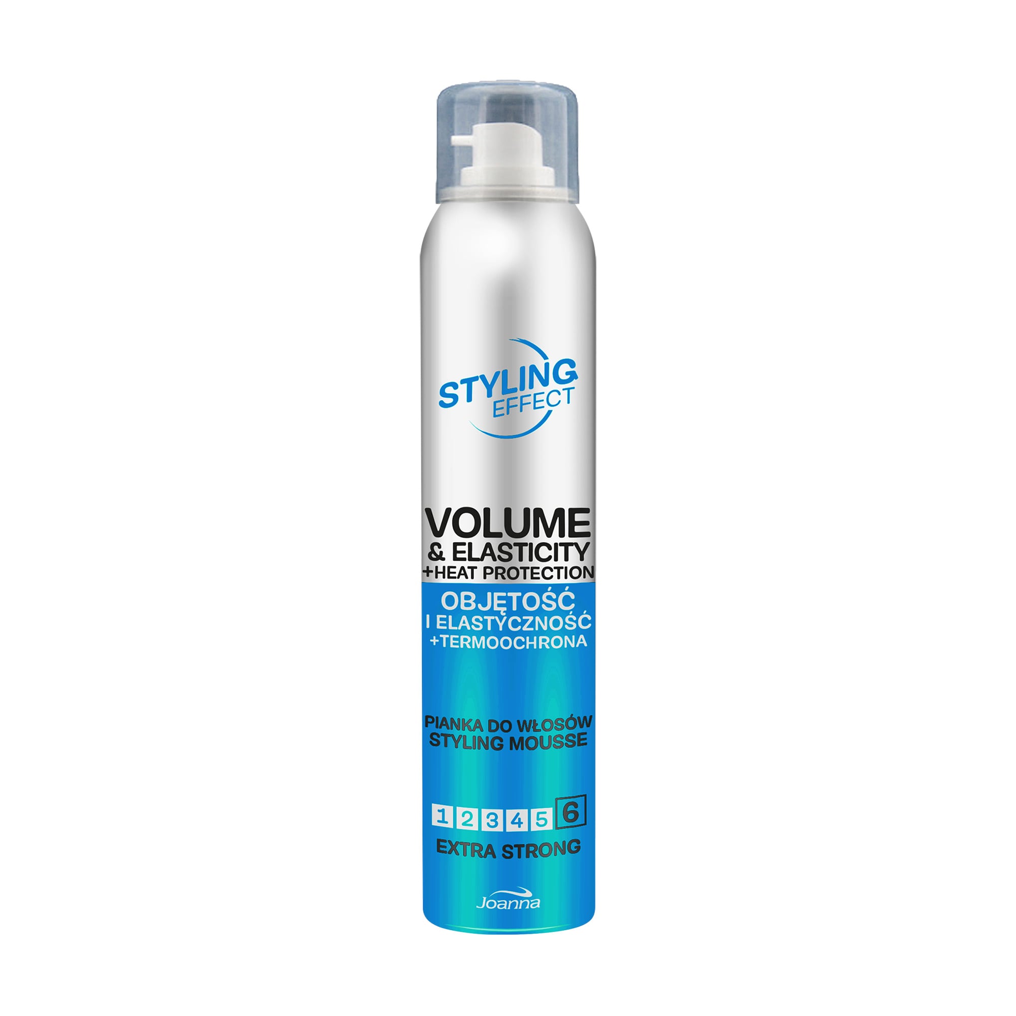Мус для волосся Joanna Styling Effect Styling Mousse Extra Strong для надання об'єму та еластичності волоссю, екстрасильна фіксація, 150 мл